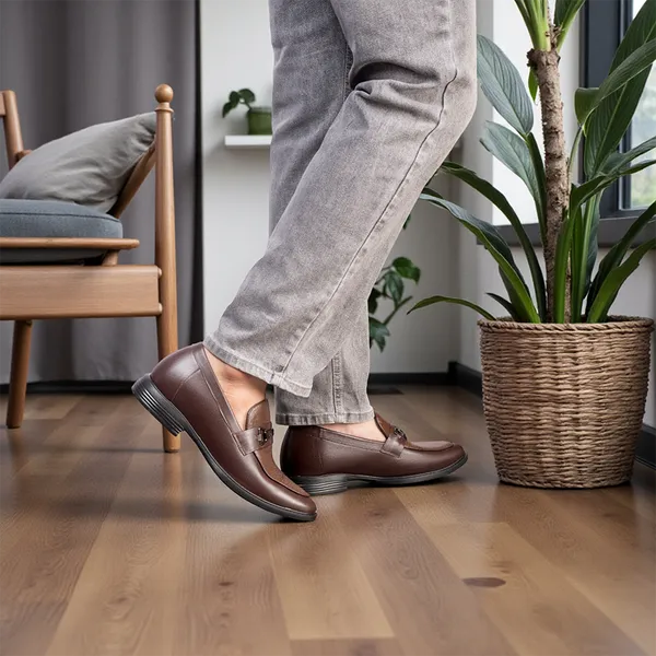 GIÀY CAO NAM T402 NÂU TỐI CAO 6.5CM