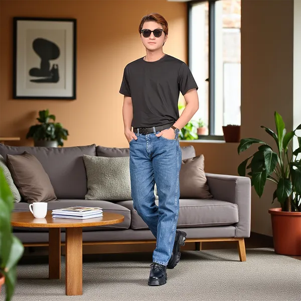 GIÀY TĂNG CHIỀU CAO NAM  SIÊU NHẸ T167 ĐEN SỌC CAO 13CM