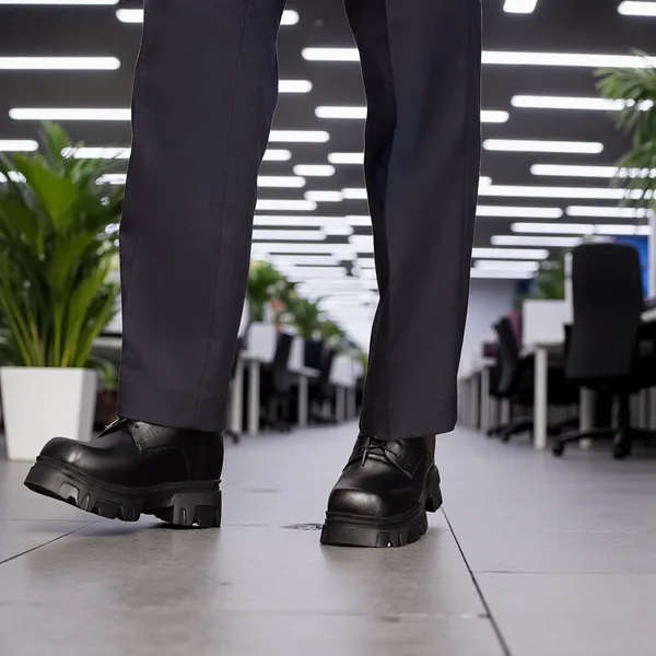 GIÀY ĐẾ CAO NAM  SIÊU NHẸ T168 ĐEN CAO 13CM