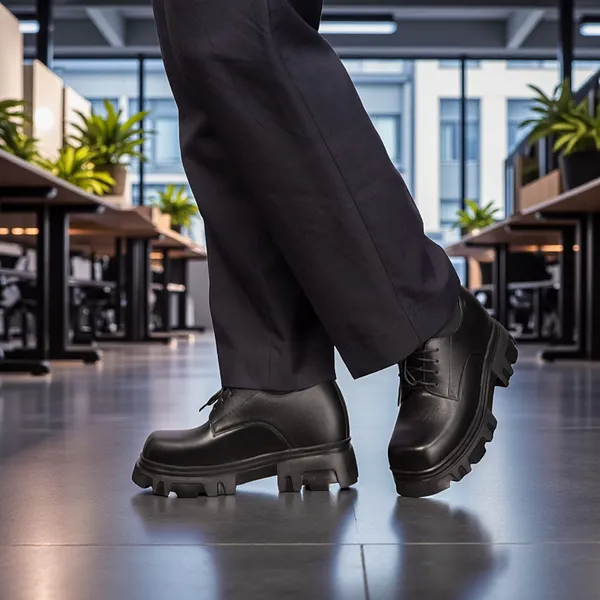 GIÀY ĐẾ CAO NAM  SIÊU NHẸ T168 ĐEN CAO 13CM