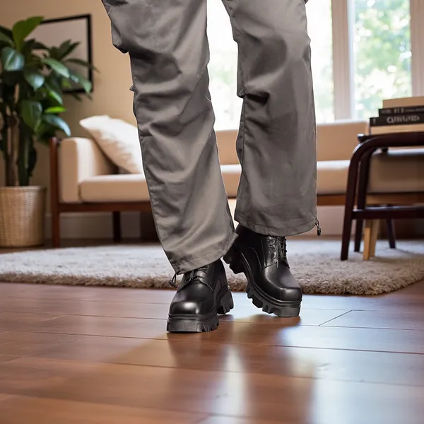 GIÀY ĐẾ CAO NAM  SIÊU NHẸ T168 ĐEN CAO 13CM