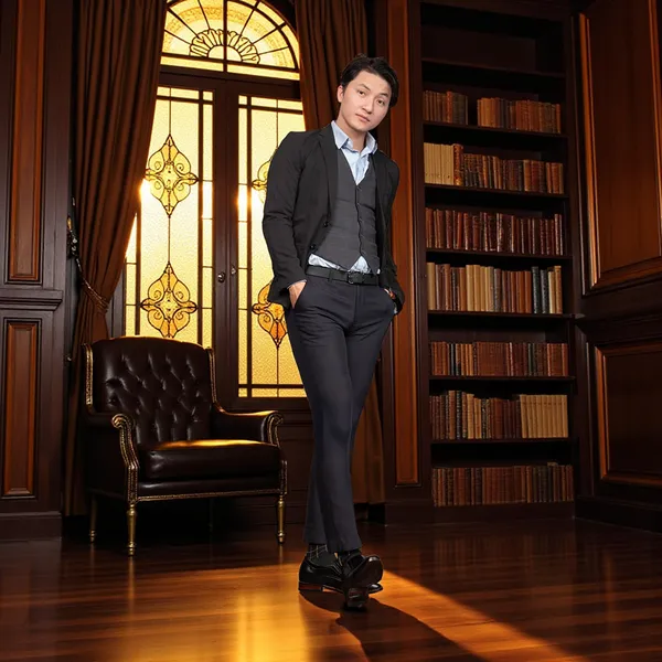 GIÀY TĂNG CHIỀU CAO NAM A215 ĐEN 6CM