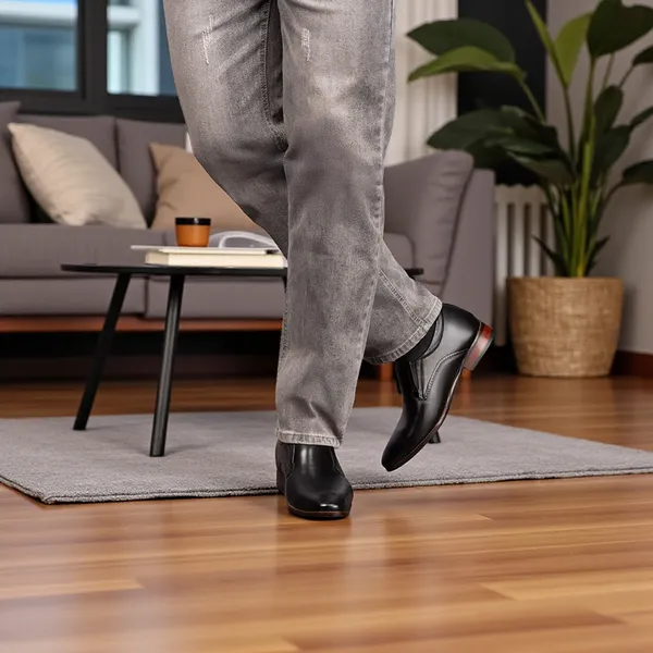 GIÀY TĂNG CHIỀU CAO NAM A215 ĐEN 6CM