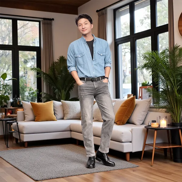 GIÀY ĐỘN NAM CAO 8CM SIÊU ÊM- CHỐNG DỐC T76 ĐEN