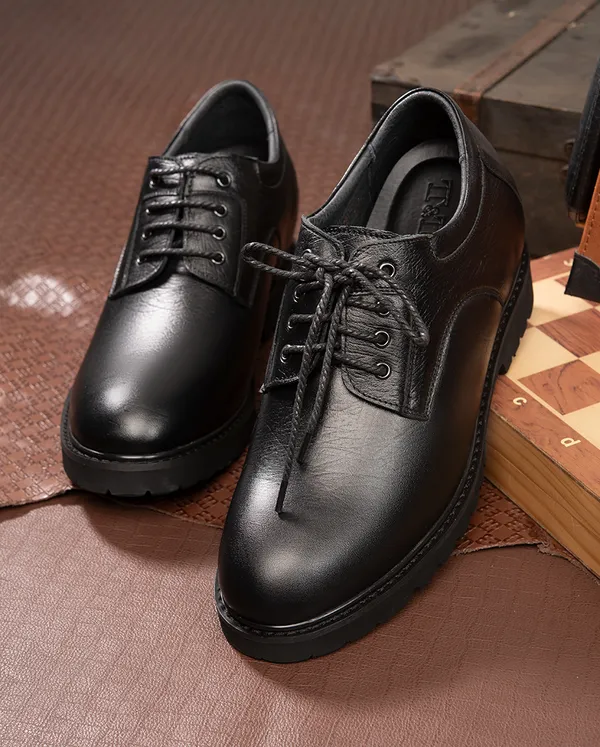 GIÀY CAO NAM T178 ĐEN SẦN CAO 9CM