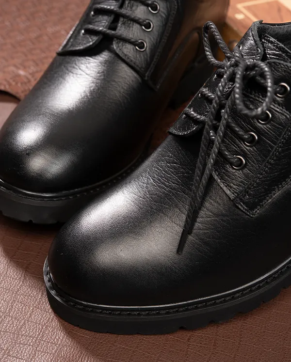 GIÀY CAO NAM T178 ĐEN SẦN CAO 9CM
