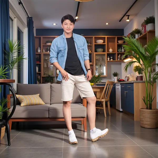 GIÀY CAO NAM T150 TRẮNG CAO 8CM