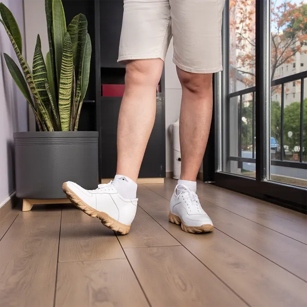 GIÀY CAO NAM T150 TRẮNG CAO 10CM