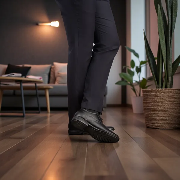 GIÀY CAO NAM T401 ĐEN CAO 6.5CM