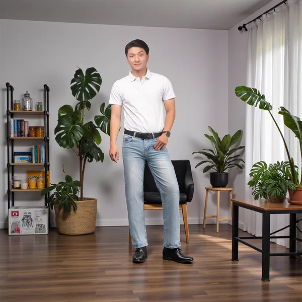 GIÀY CAO NAM T401 ĐEN CAO 6.5CM