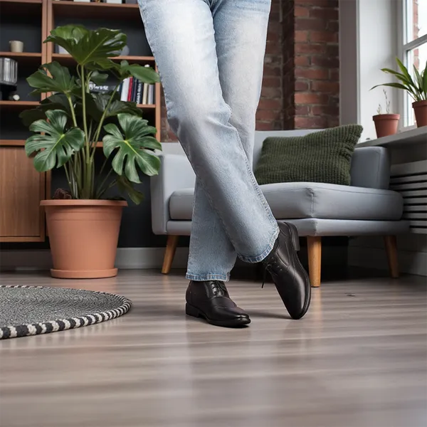 GIÀY CAO NAM T401 ĐEN CAO 6.5CM