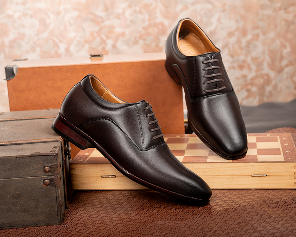 GIÀY CAO NAM A214 NÂU TỐI CAO 6CM