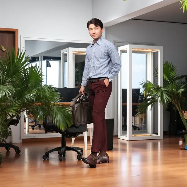 GIÀY TĂNG CHIỀU CAO NAM A215 ĐỎ ĐÔ 6CM