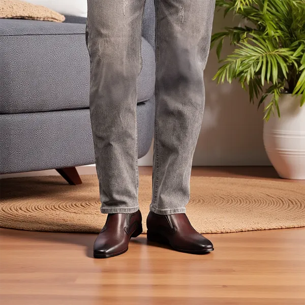 GIÀY TĂNG CHIỀU CAO NAM A215 ĐỎ ĐÔ 6CM