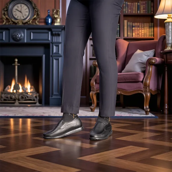 GIÀY TĂNG CHIỀU CAO NAM T163 ĐEN SẦN CAO 5CM