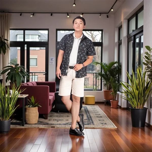 GIÀY TĂNG CHIỀU CAO NAM T163 ĐEN SẦN CAO 5CM