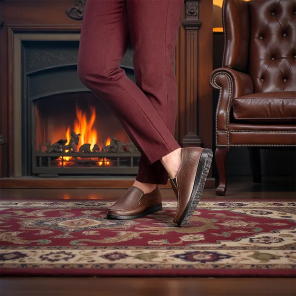 GIÀY TĂNG CHIỀU CAO NAM T163 NÂU TỐI SỌC CAO 5CM