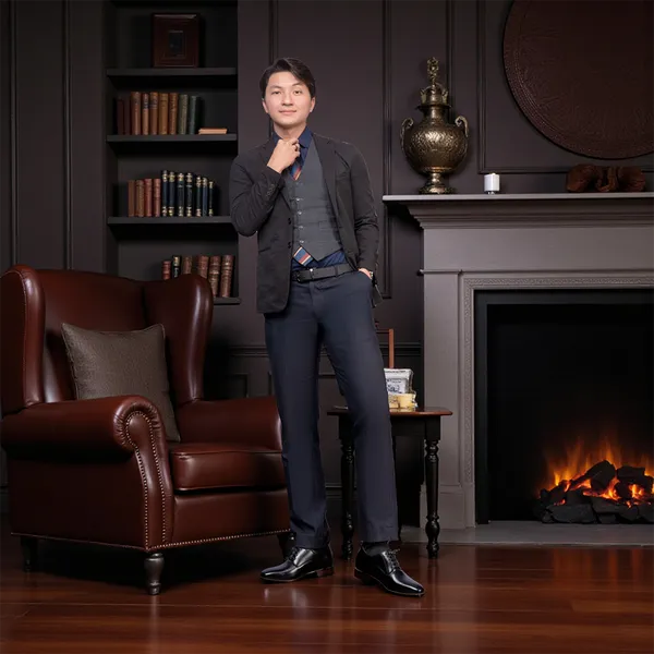 GIÀY CAO NAM A214 ĐEN 6CM