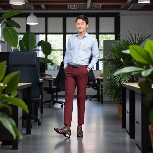 GIÀY CAO NAM A214 NÂU TỐI CAO 6CM