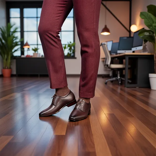 GIÀY CAO NAM A214 NÂU TỐI CAO 6CM