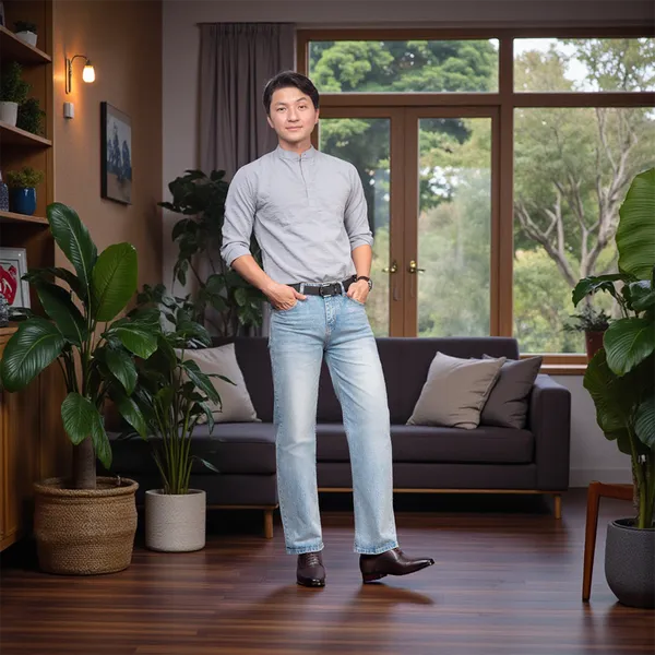 GIÀY CAO NAM A214 NÂU TỐI CAO 6CM