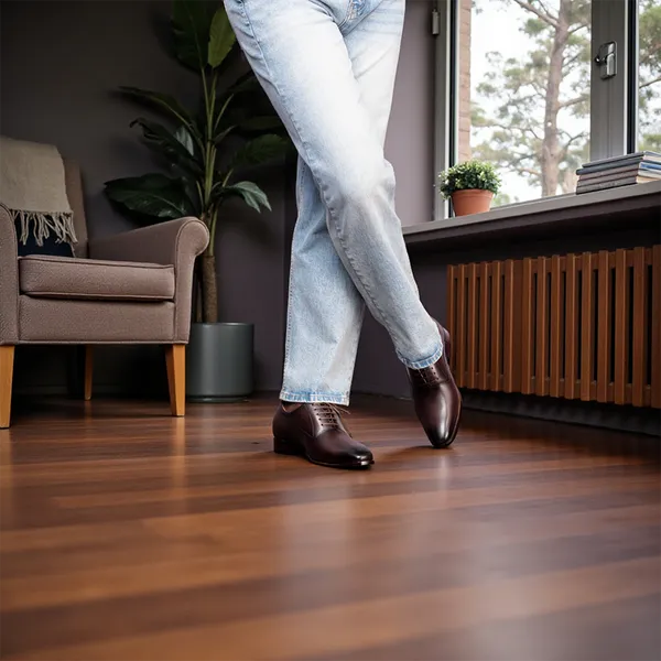 GIÀY CAO NAM A214 NÂU TỐI CAO 6CM