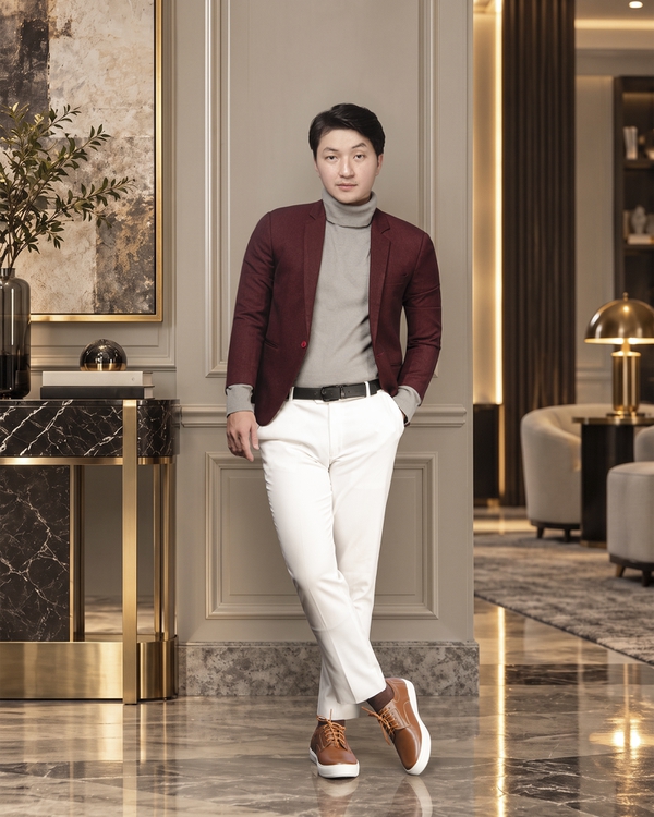GIÀY CAO NAM T144 NÂU BÒ CAO 6CM