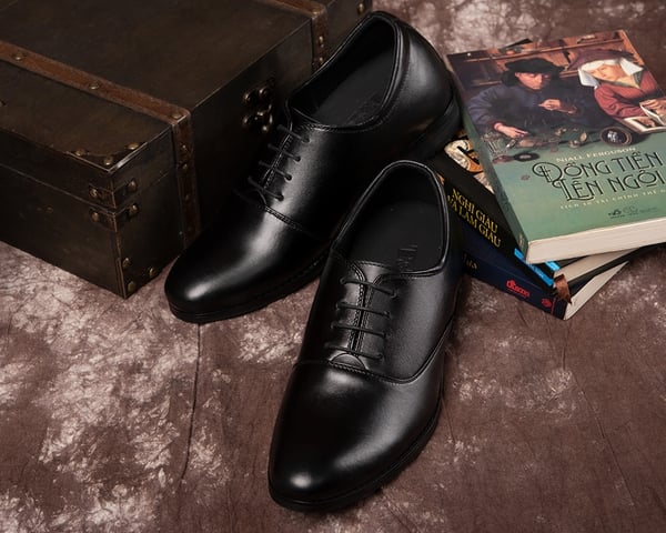 GIÀY CAO NAM S1008 ĐEN CAO 6CM