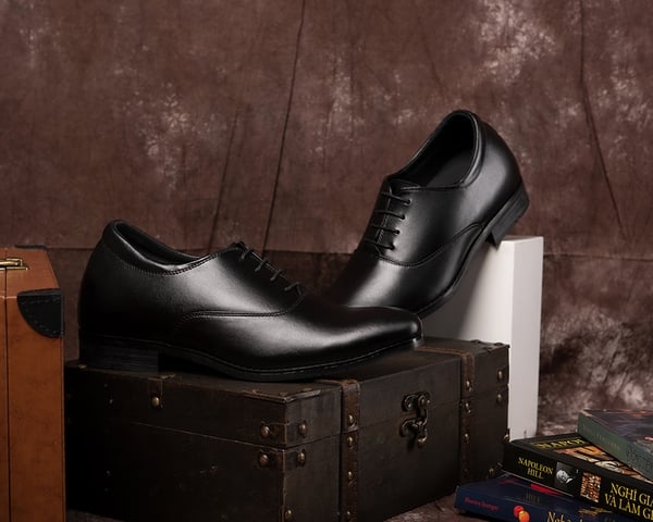GIÀY CAO NAM S1008 ĐEN CAO 6CM