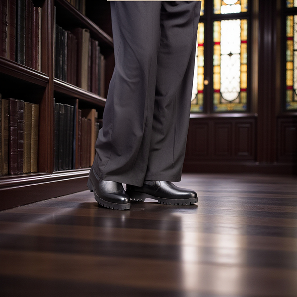 GIÀY CAO CỔ NAM SIÊU NHẸ S2077 ĐEN CAO 9CM