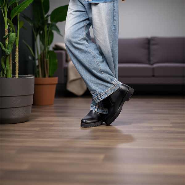 GIÀY CAO CỔ NAM SIÊU NHẸ S2077 ĐEN CAO 9CM