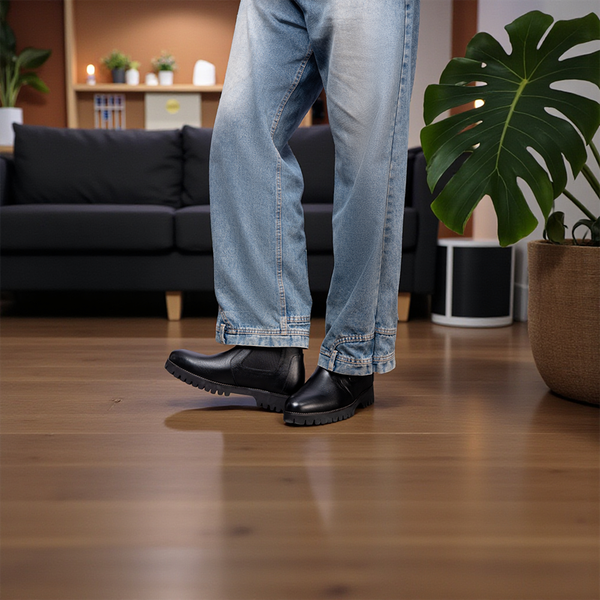 GIÀY CAO CỔ NAM SIÊU NHẸ S2077 ĐEN CAO 9CM