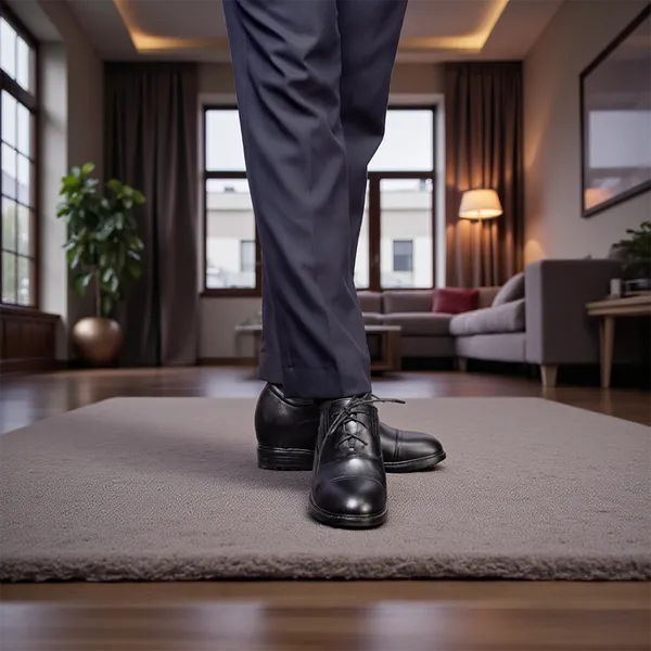 GIÀY ĐỘN NAM CAO 8CM SIÊU ÊM- CHỐNG DỐC T86 ĐEN