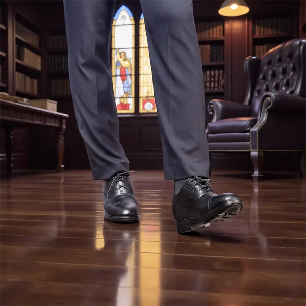 GIÀY ĐỘN NAM CAO 8CM SIÊU ÊM- CHỐNG DỐC T86 ĐEN