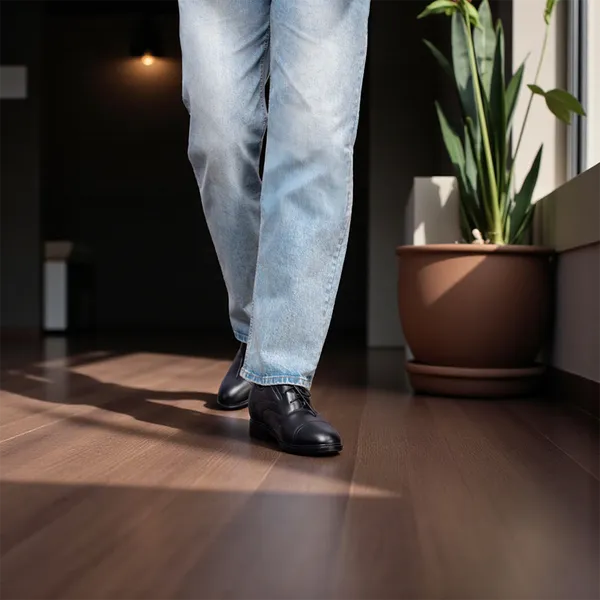 GIÀY ĐỘN NAM CAO 8CM SIÊU ÊM- CHỐNG DỐC T86 ĐEN