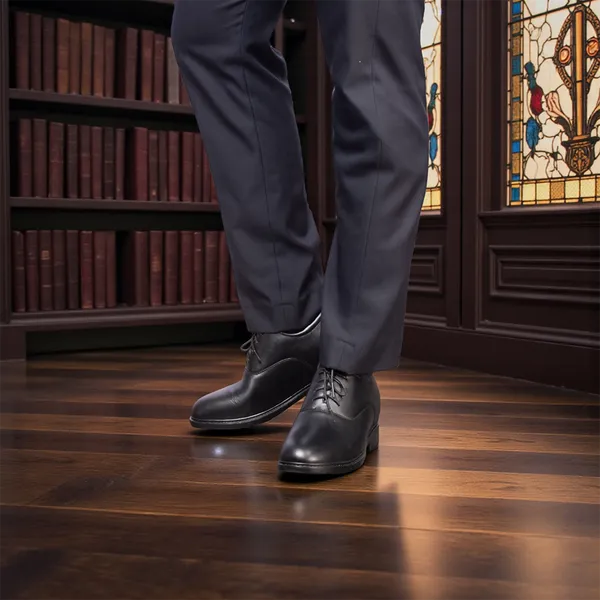 GIÀY ĐỘN NAM CAO 8CM SIÊU ÊM- CHỐNG DỐC T88 ĐEN