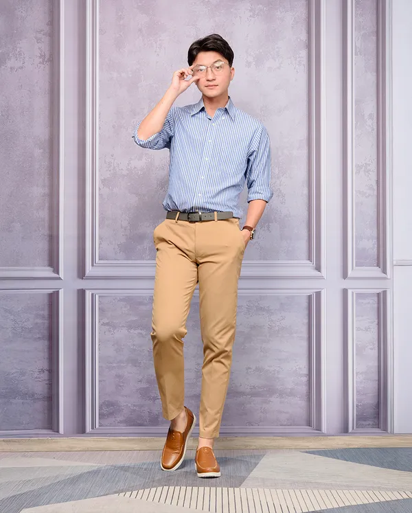 GIÀY ĐỘN NAM SIÊU NHẸ T164 NÂU BÒ SẦN CAO 5CM