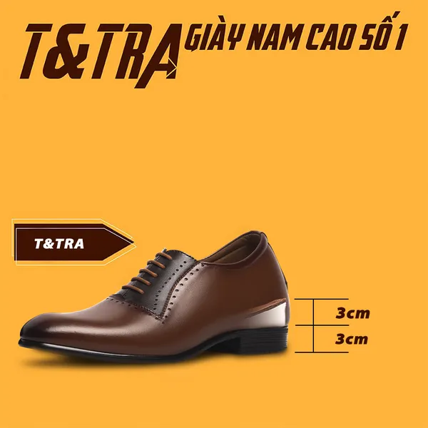 GIÀY TĂNG CHIỀU CAO NAM S1026 NÂU WAT CAO 6CM