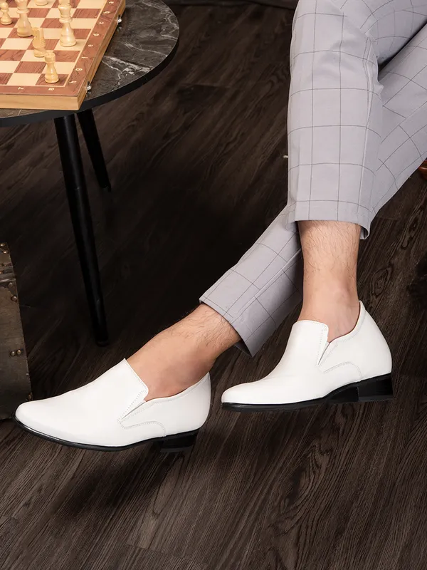 GIÀY TĂNG CHIỀU CAO NAM DA THẬT S970 TRẮNG CAO 8CM