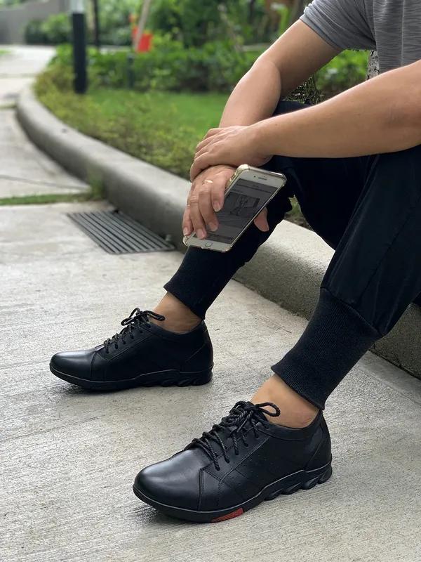 GIÀY TĂNG CHIỀU CAO NAM T09 ĐEN CAO 5 CM
