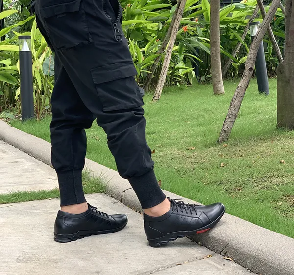 GIÀY TĂNG CHIỀU CAO NAM T09 ĐEN CAO 5 CM