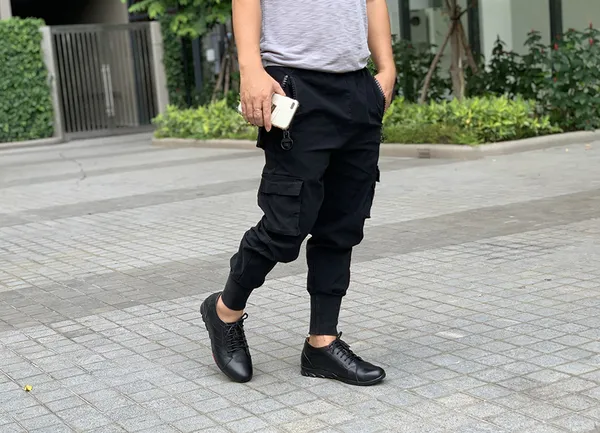 GIÀY TĂNG CHIỀU CAO NAM T09 ĐEN CAO 5 CM