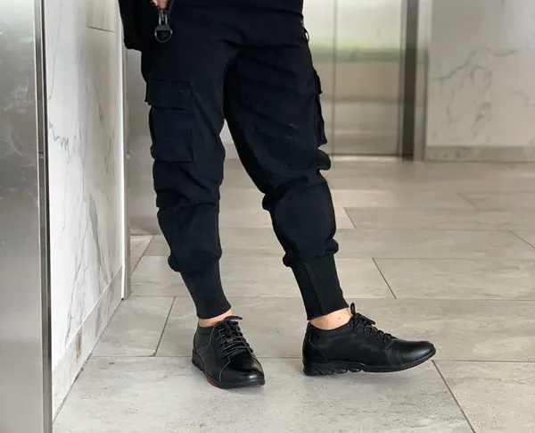 GIÀY TĂNG CHIỀU CAO NAM T09 ĐEN CAO 5 CM