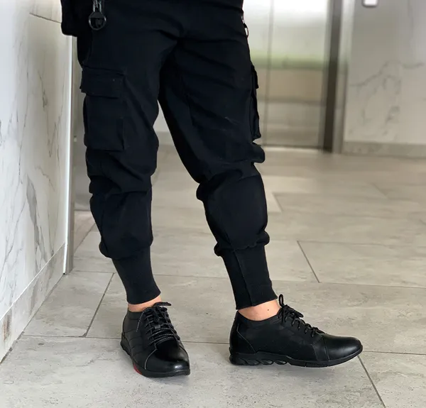 GIÀY TĂNG CHIỀU CAO NAM T09 ĐEN CAO 5 CM