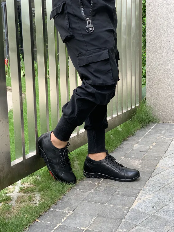 GIÀY TĂNG CHIỀU CAO NAM T09 ĐEN CAO 5 CM