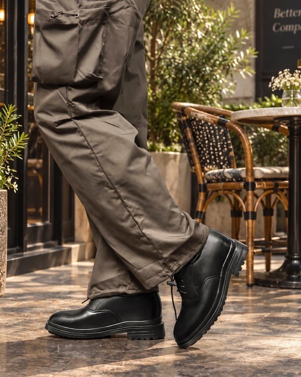 GIÀY TĂNG CHIỀU CAO NAM SIÊU NHẸ T141 ĐEN CAO 9CM