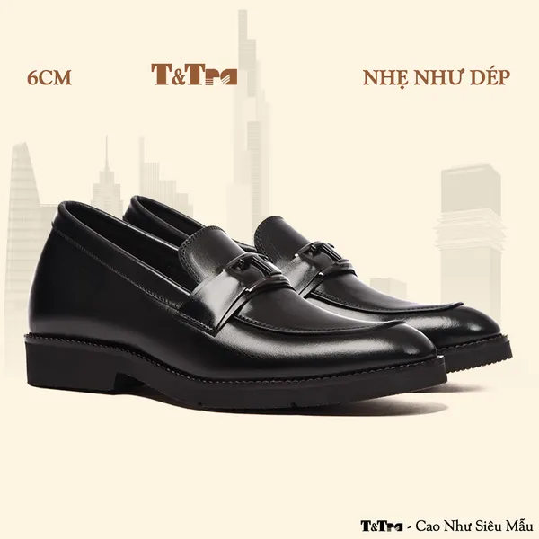 GIÀY ĐẾ CAO NAM S1111 ĐEN