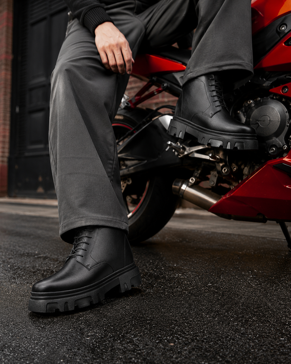 GIÀY TĂNG CHIỀU CAO NAM  SIÊU NHẸ T112 ĐEN CAO 11CM