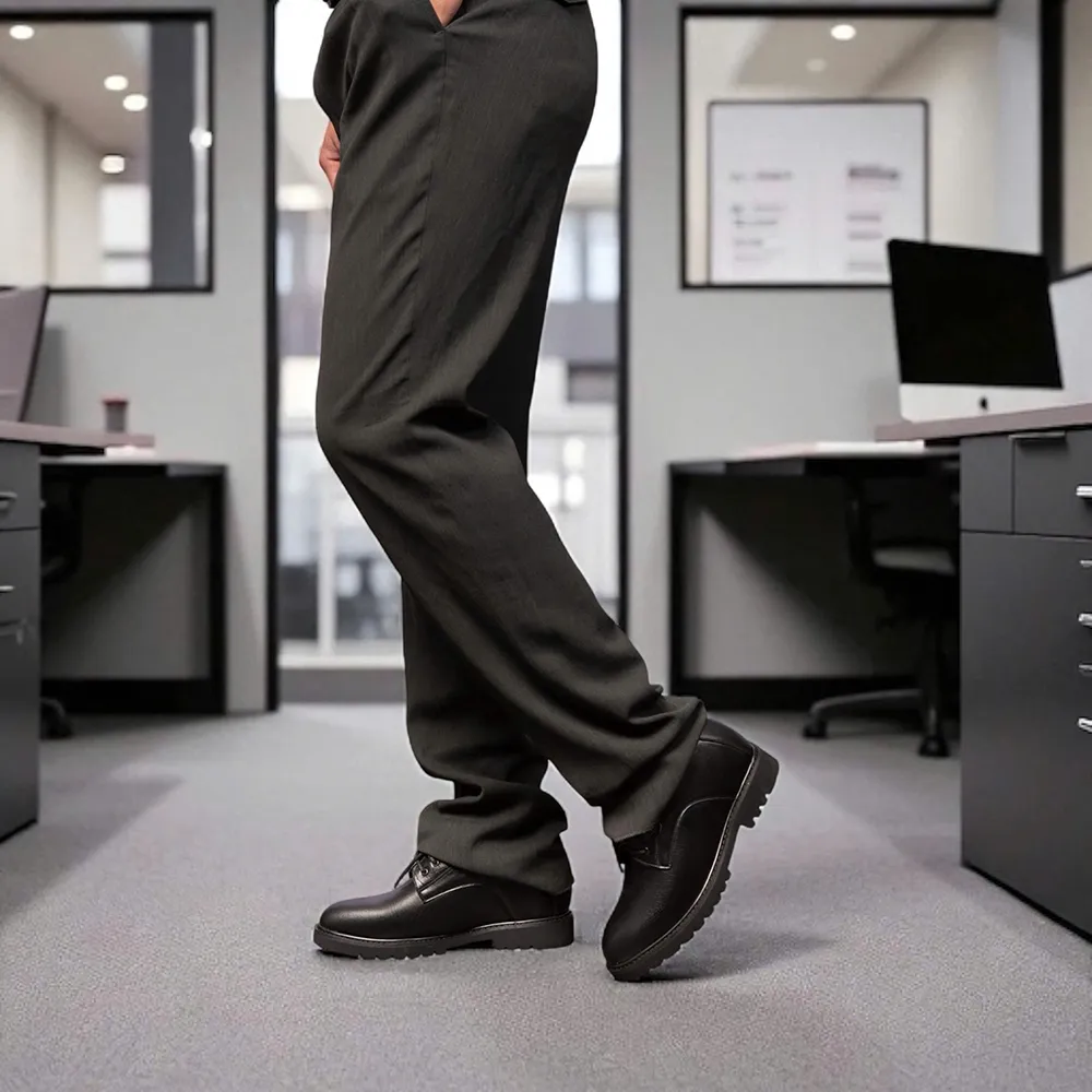 GIÀY CAO NAM T178 ĐEN SẦN CAO 9CM