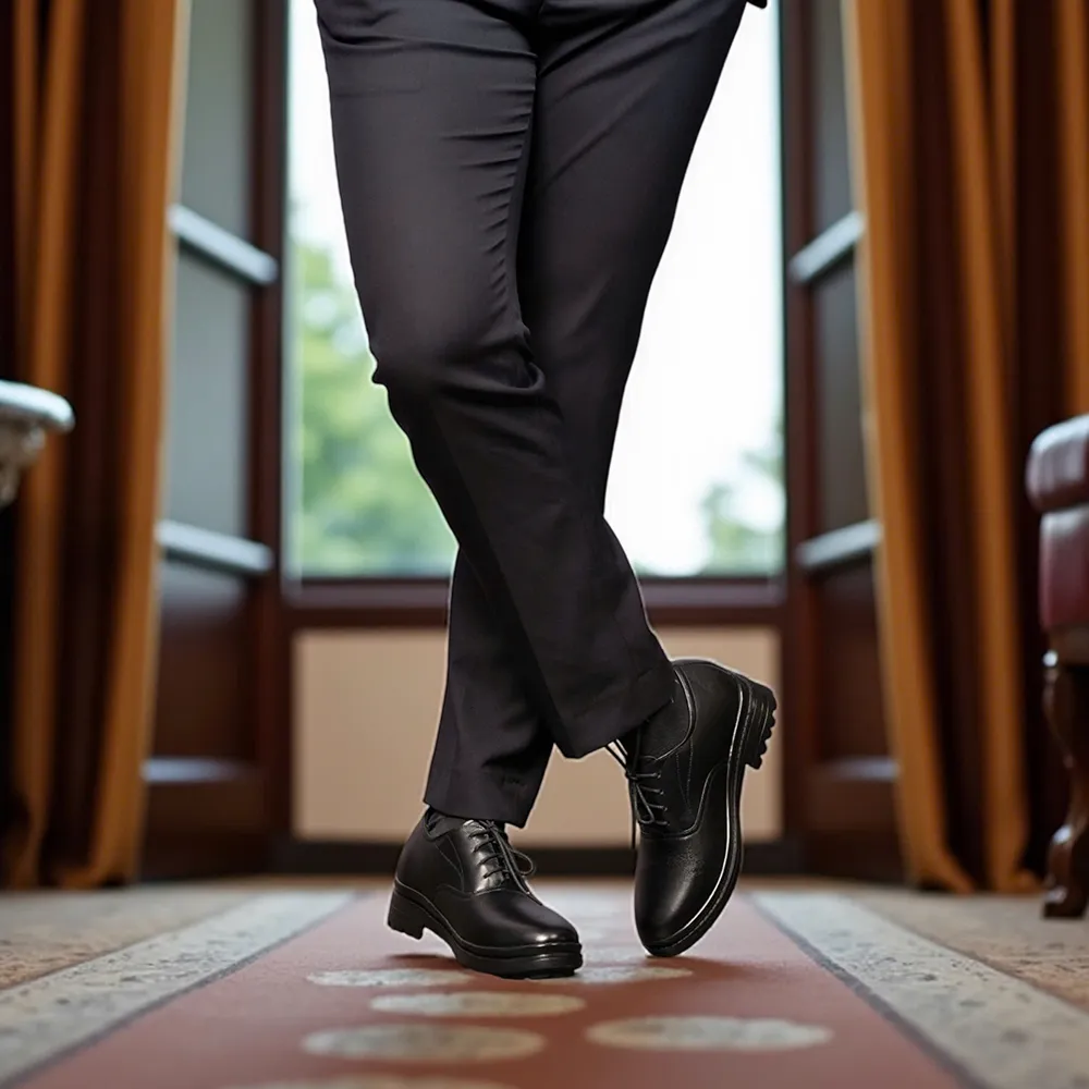 GIÀY CAO NAM SIÊU NHẸ T141 ĐEN CAO 7CM